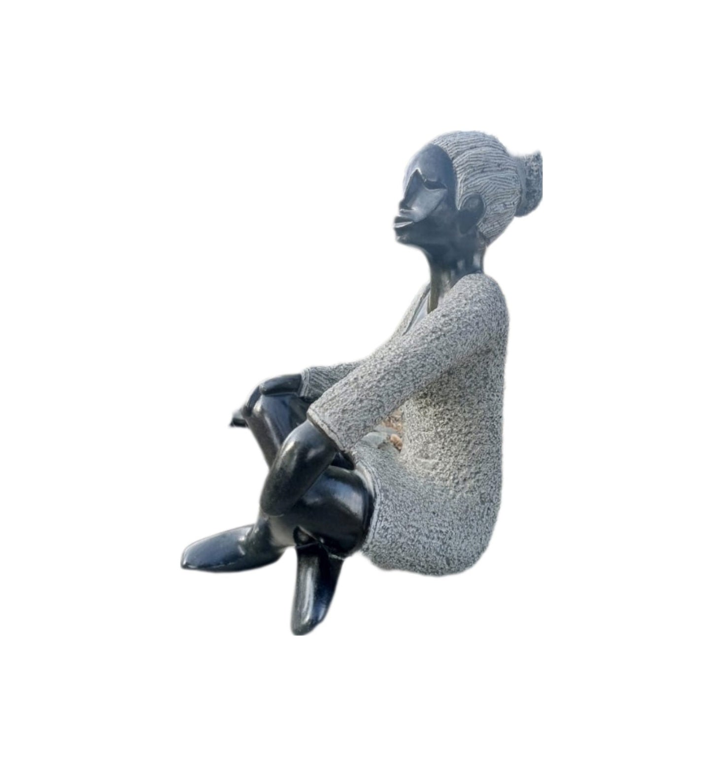 SHONA STONE SCULPTURE, female statue, lady statue, African  stone  spring stone, home decor statue, african statue, carving stone