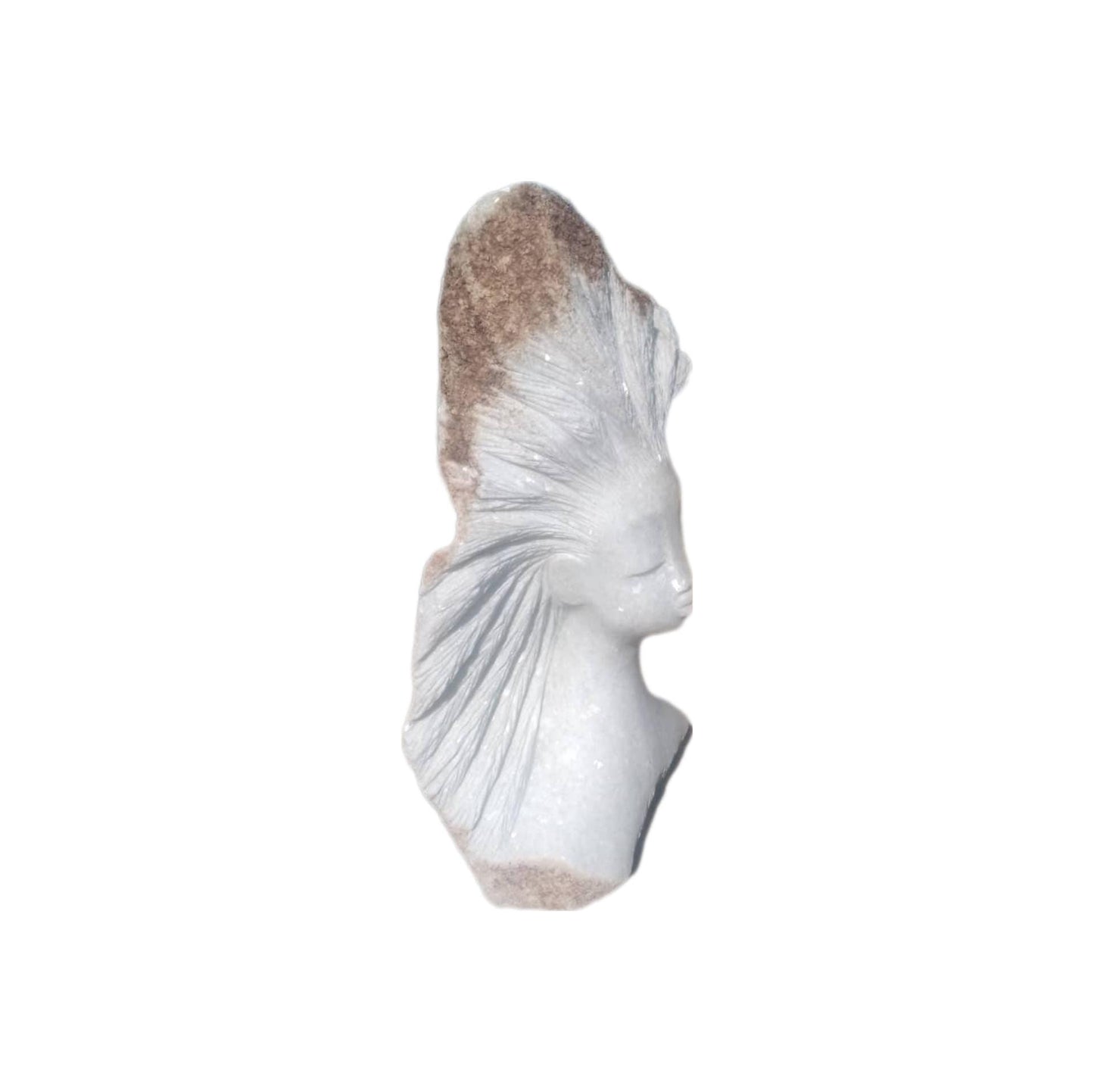 SHONA STONE SCULPTURE, lady bust statue, female head bust, dolomite stone,  home decor statue, african statue, carving stone
