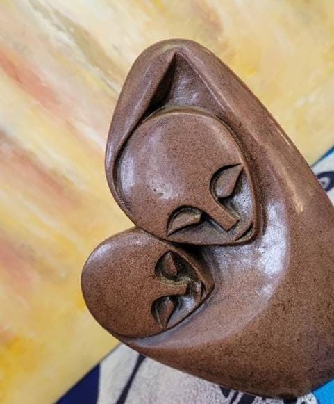 Shona stone sculpture - handmade gift, serpentine Statue, Home Decor Statues, African Stone Statues, Stone Sculpture Statue