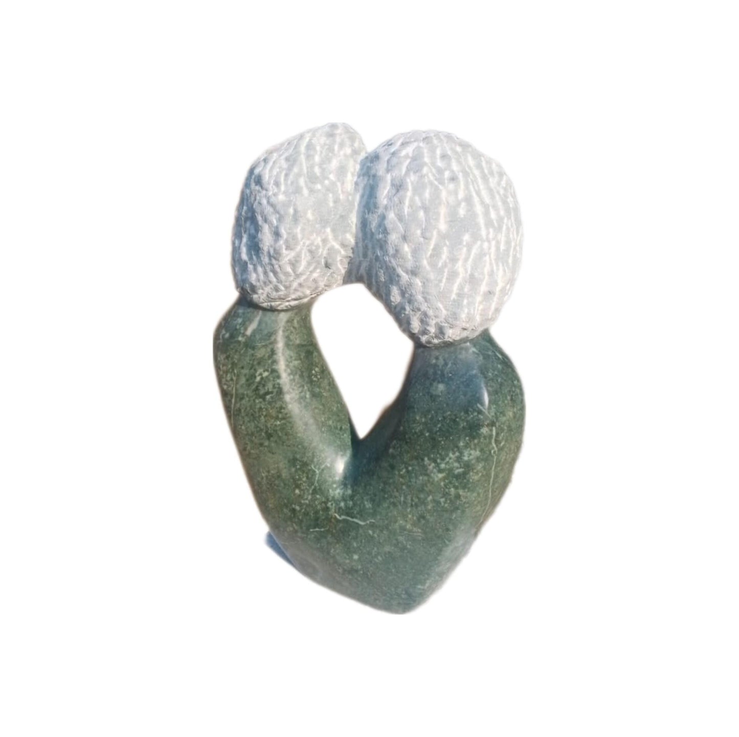 SHONA STONE SCULPTURE, decorative statue, abstract statue, green Opal  , home decor statue, african statue, carving stone