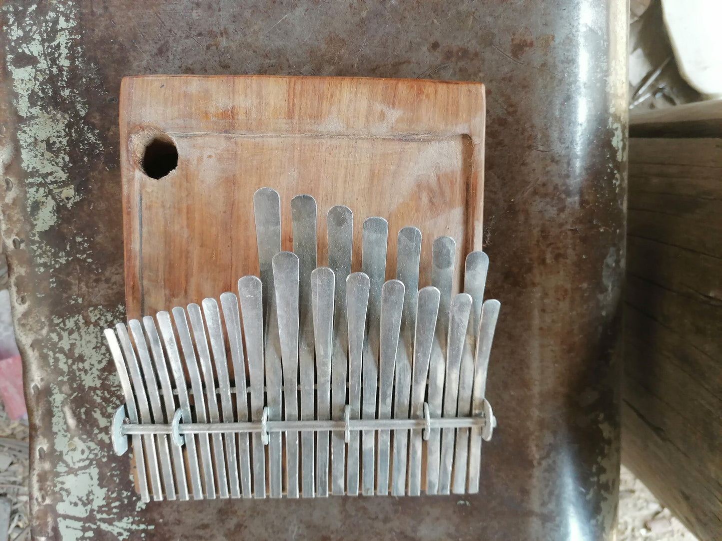African kalimba mbira  , 24 keys dongonda , in F tune, made to order, mbira batik bag option