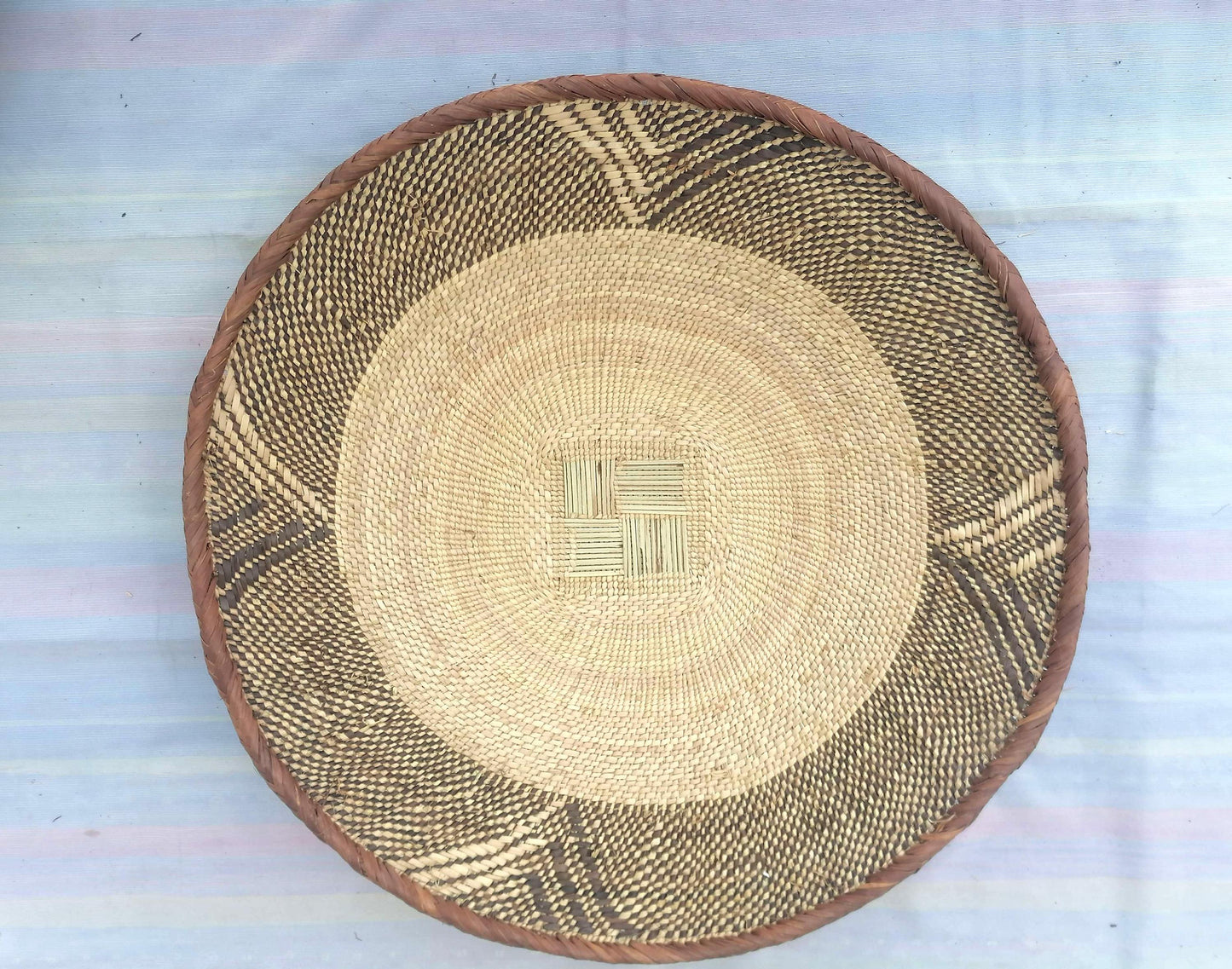 5 BINGA BASKET SET,  Coastal décor, boho style , wall basket set,  wall hanging decor , african  wall decor,  African Tonga baskets