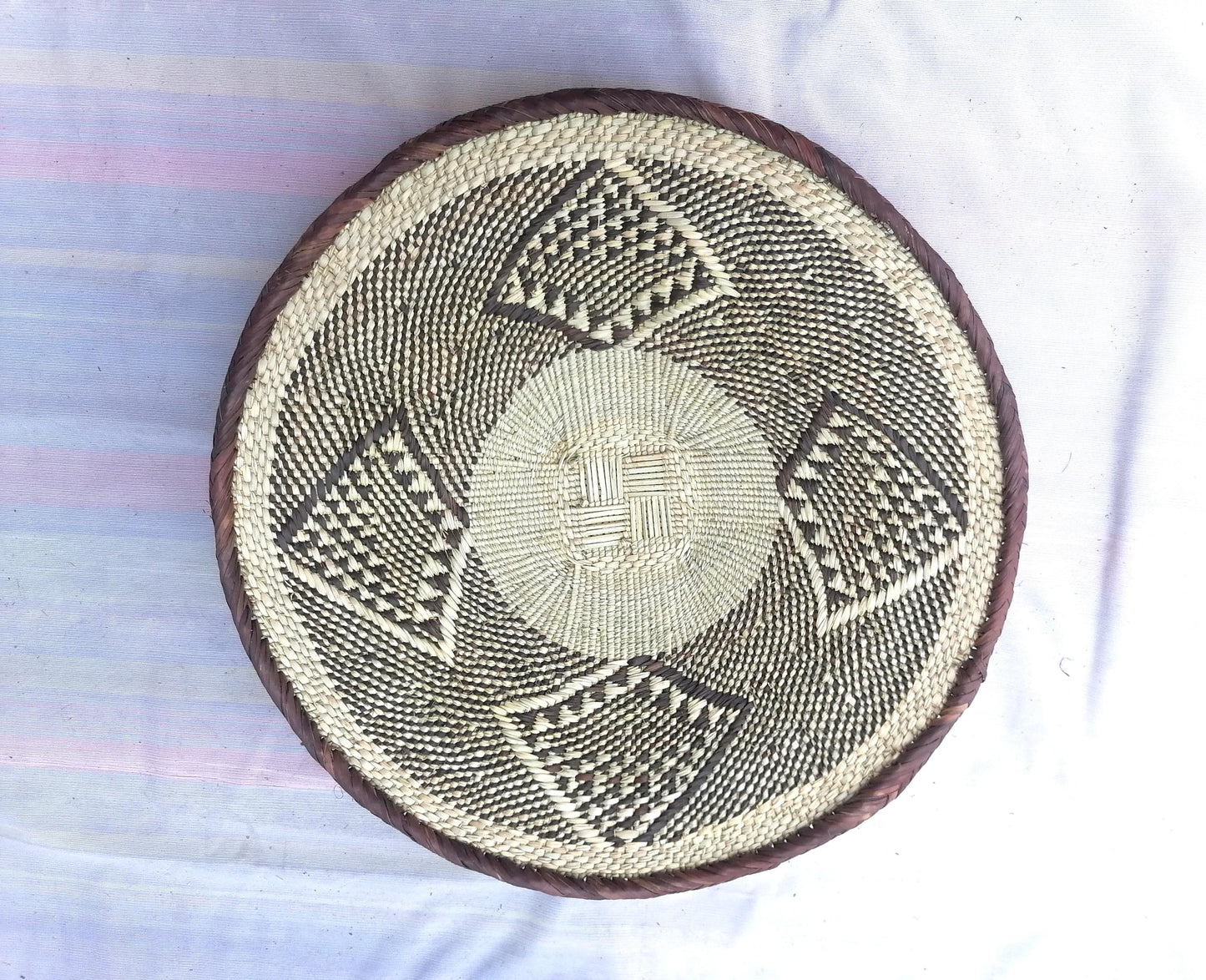 5 BINGA BASKET SET,  Coastal décor, boho style , wall basket set,  wall hanging decor , african  wall decor,  African Tonga baskets