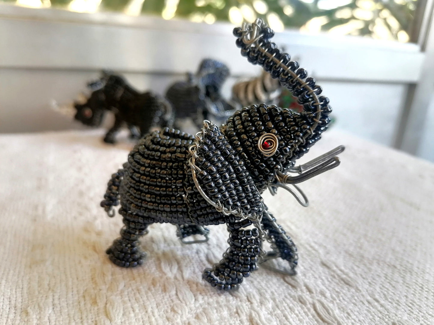 Beaded African Wildlife | African Beaded Animals | unique home décor | Bead and Wire Animals , Home gifts, home decor boho chic