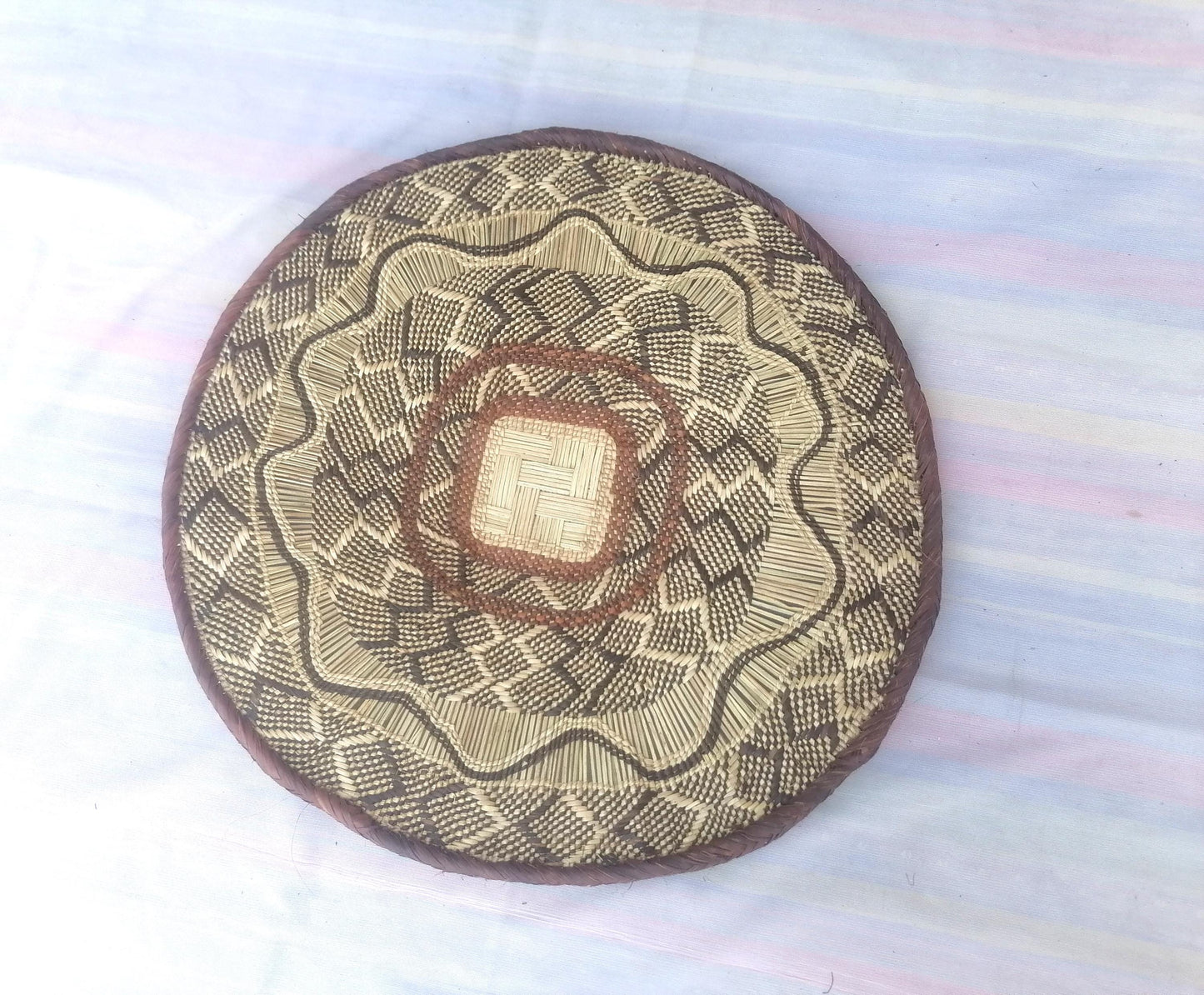 5 BINGA BASKET SET,  Coastal décor, boho style , wall basket set,  wall hanging decor , african  wall decor,  African Tonga baskets