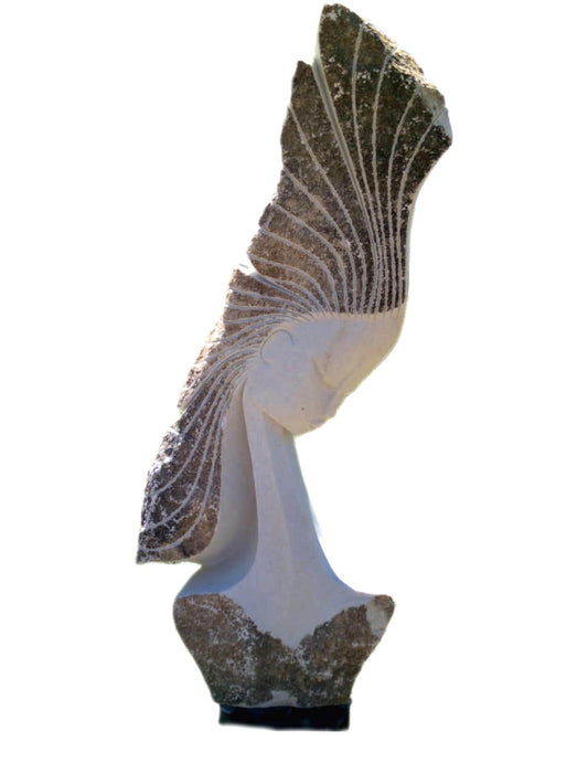 SHONA STONE SCULPTURE, lady bust statue, female head bust, dolomite stone,  home decor statue, african statue, carving stone
