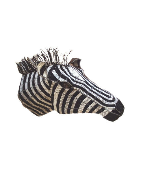 HOME DÉCOR STATUE |beaded zebra |African Animals | Wall Decor hanging | Bead and Wire zebra , Unique home décor, rustic home decor