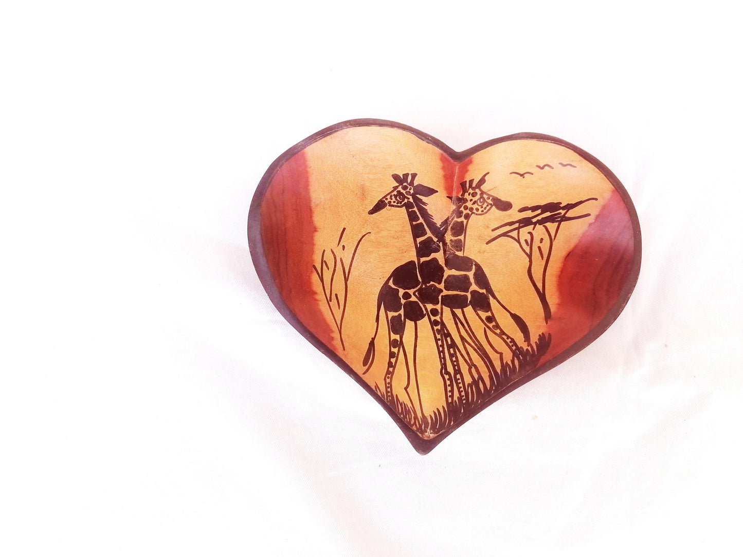 Handmade wooden bowl, decorative bowls, African artwork, geometric design, handpainted wildlife