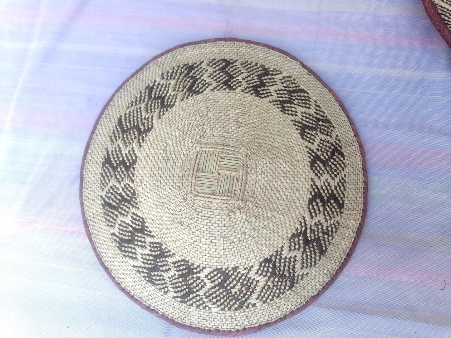 5 BINGA BASKET SET,  Coastal décor, boho style , wall basket set,  wall hanging decor , african  wall decor,  African Tonga baskets