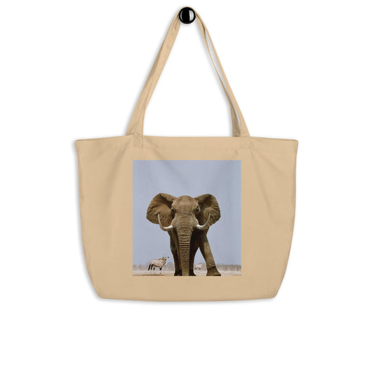 Eco-friendly, African Wildlife Tote Bag - Organic Cotton Grocery Bag
