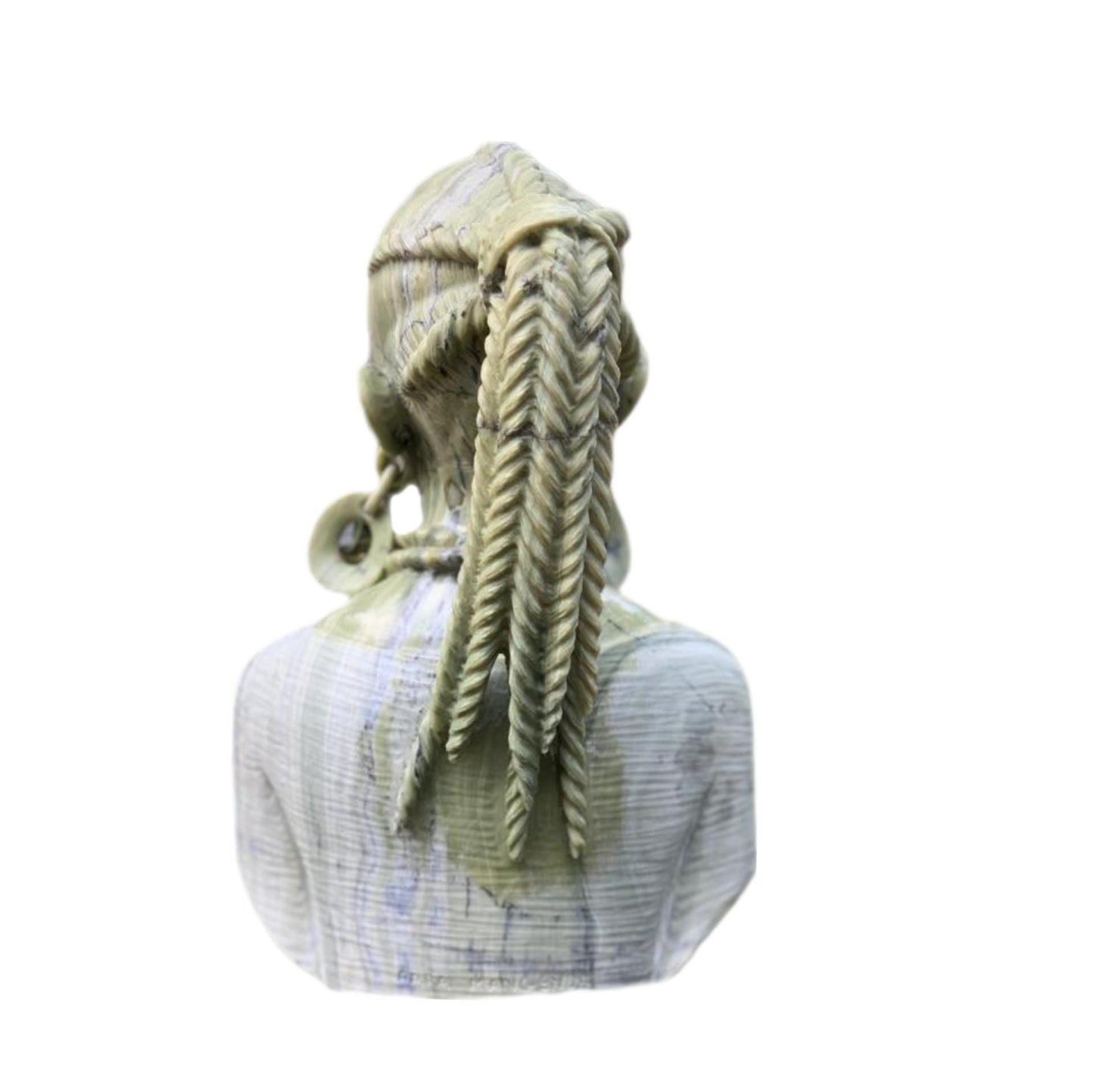 SHONA STONE SCULPTURE, lady bust statue, female head bust, butter jade stone,  home decor statue, african statue, carving stone