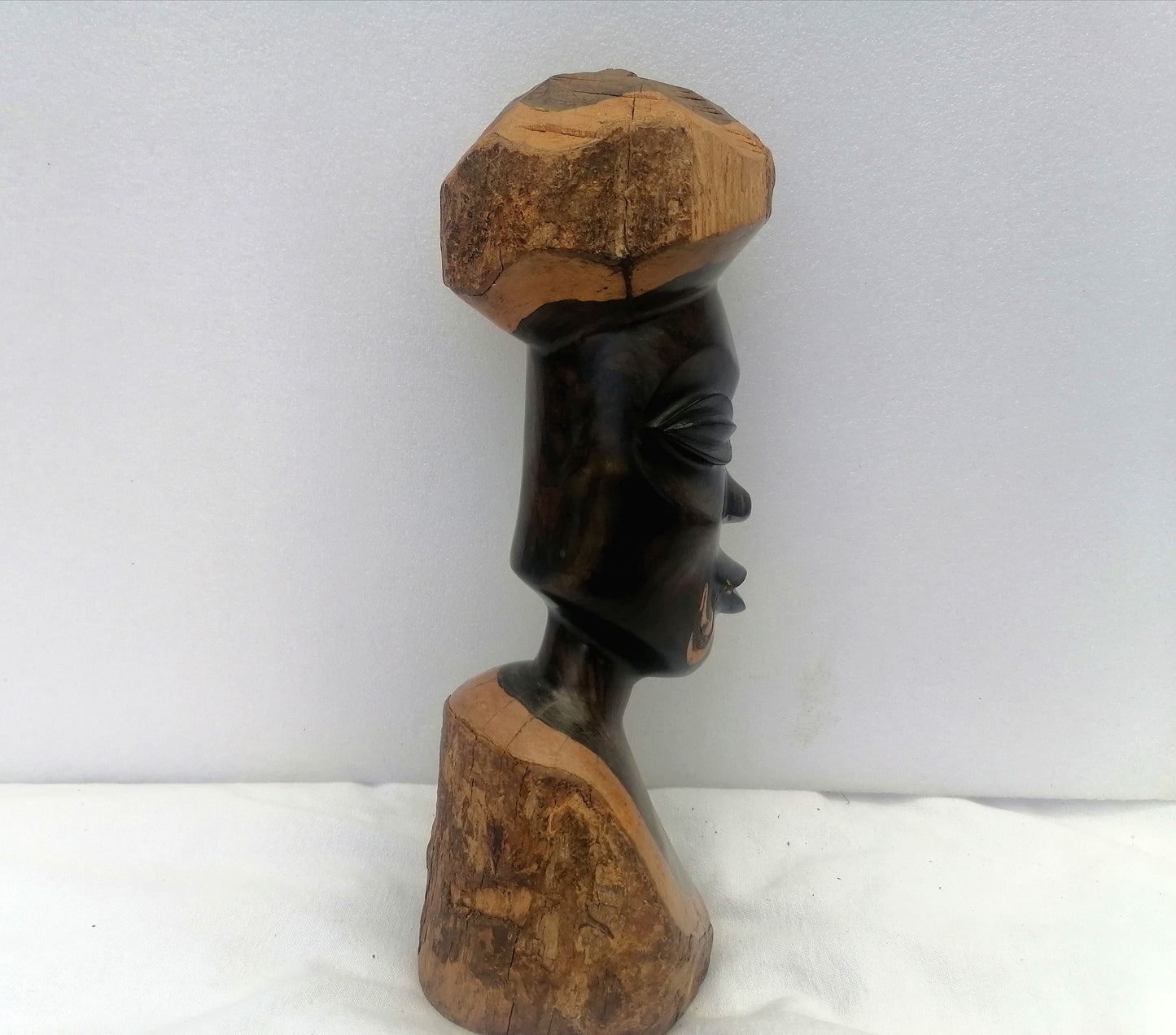 African bust Statue, black ebony wood statue , shona sculpture,  home decor boho chic, decor gift for him , gift for her, wood sculpture