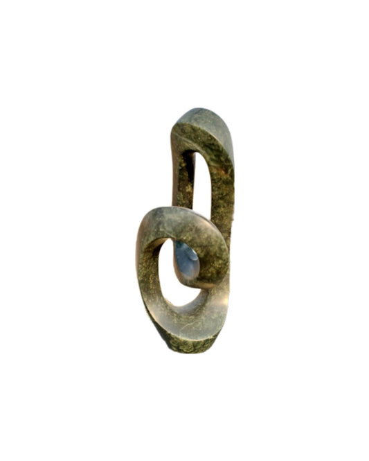 SHONA STONE SCULPTURE, abstract statue , green Opal stone , home decor statue, african statue, carving stone