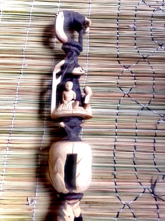 NYAMI WALKING STICK - African handcrafted Stick, Bicolour, Wooden Walking Stick, Nyami Stick For Walking, Walking Stick, Gift For Him