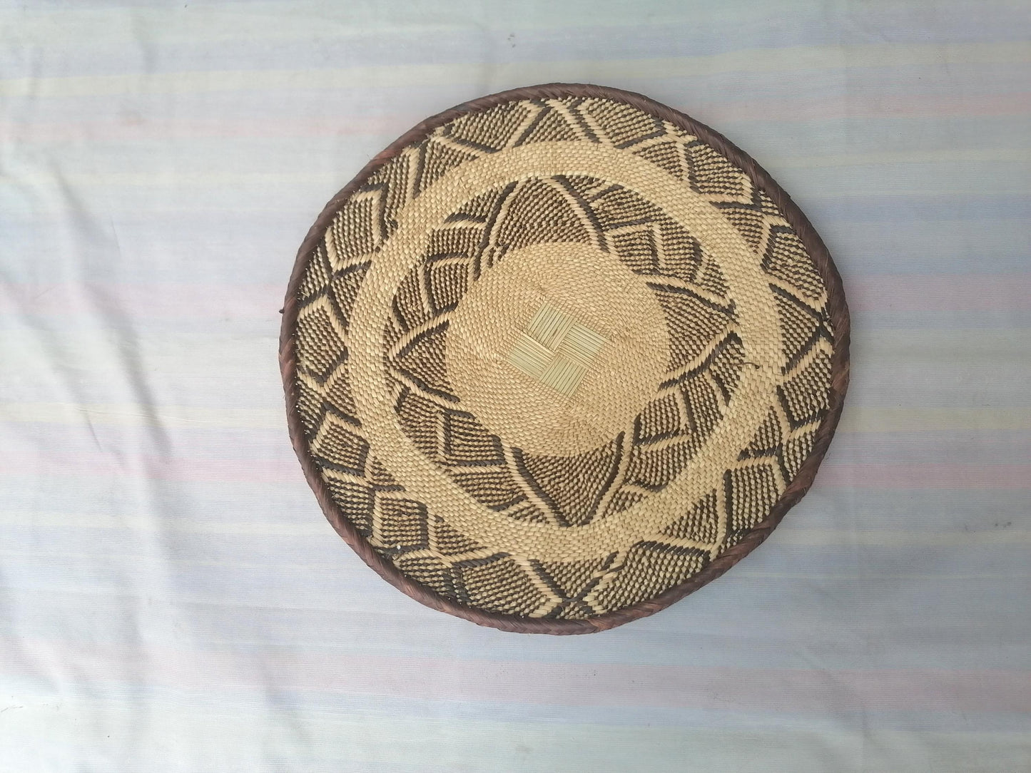 5 BINGA BASKET SET,  Coastal décor, boho style , wall basket set,  wall hanging decor , african  wall decor,  African Tonga baskets