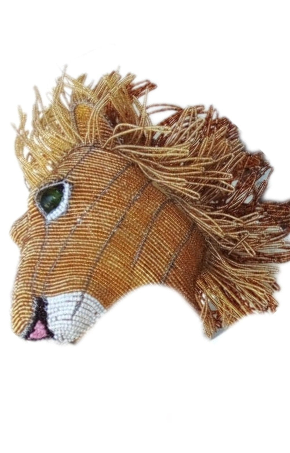 HOME DÉCOR STATUE |beaded lion |African Animals | Wall Decor hanging | Bead and Wire lion , Unique home décor, rustic home decor