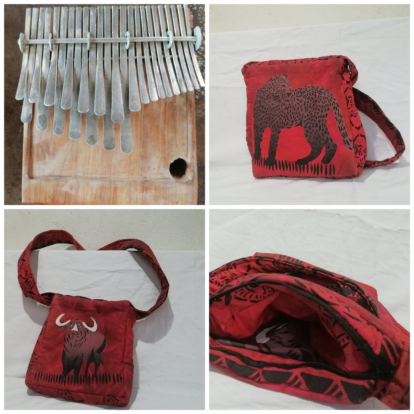 African kalimba mbira  , 24 keys dongonda , in F tune, made to order, mbira batik bag option