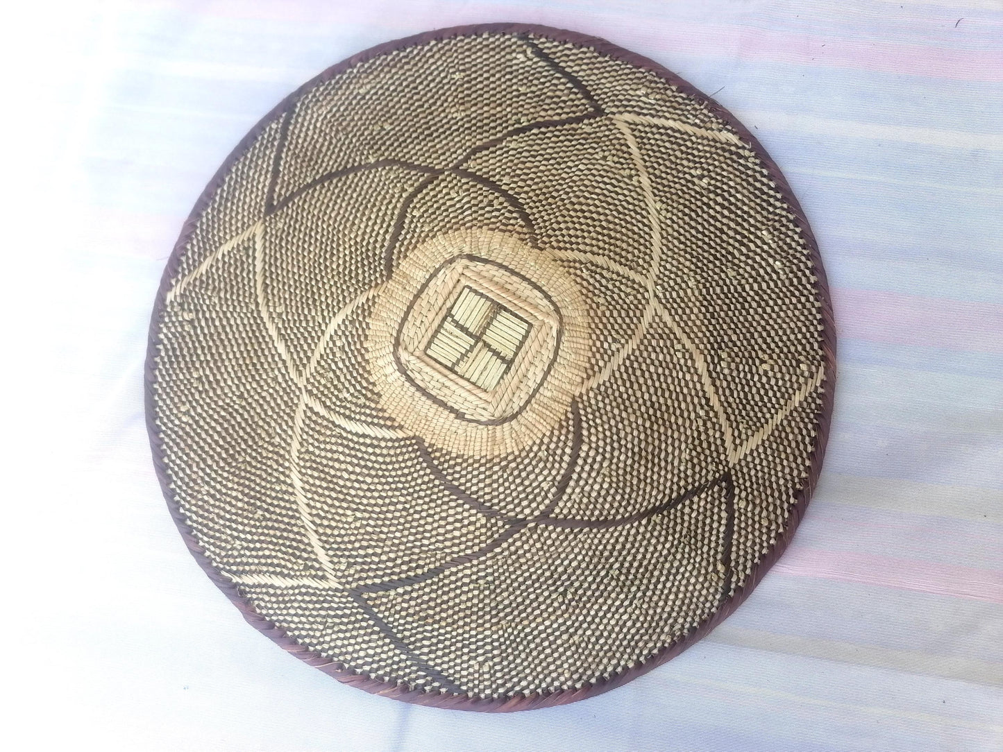 5 BINGA BASKET SET,  Coastal décor, boho style , wall basket set,  wall hanging decor , african  wall decor,  African Tonga baskets