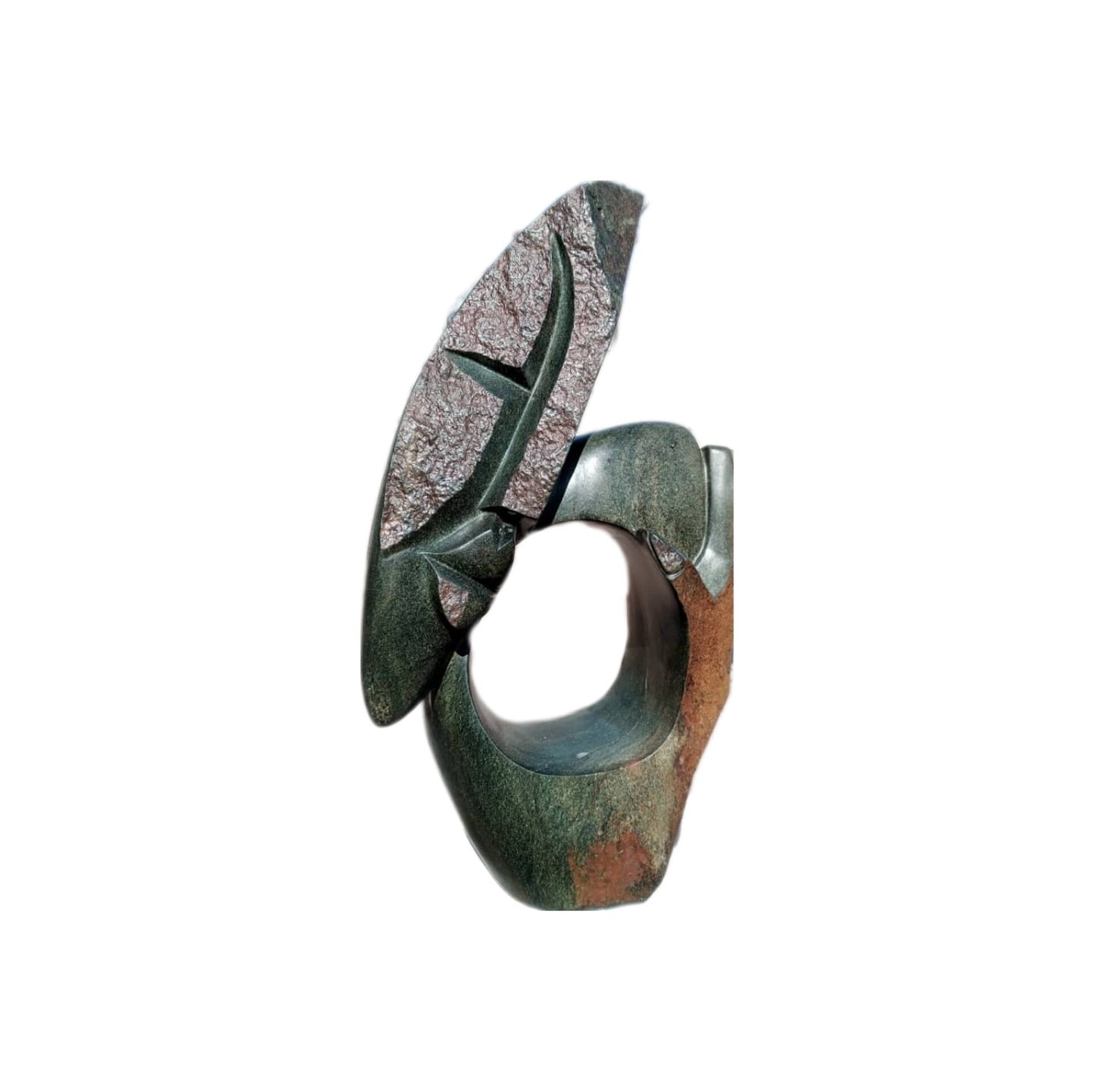 SHONA STONE SCULPTURE, abstract statue , blue grass stone , home decor statue, african statue, carving stone