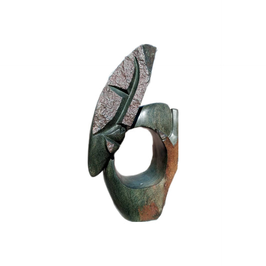 SHONA STONE SCULPTURE, abstract statue , blue grass stone , home decor statue, african statue, carving stone