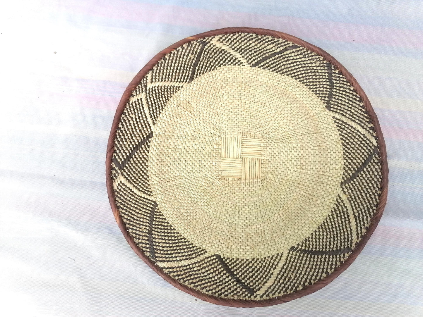 5 BINGA BASKET SET,  Coastal décor, boho style , wall basket set,  wall hanging decor , african  wall decor,  African Tonga baskets