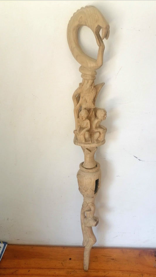 NYAMI WALKING STICK - African Walking Stick, Wooden Walking Stick, Nyami Stick For Walking, Mukwa Walking Stick, Gift For Him,