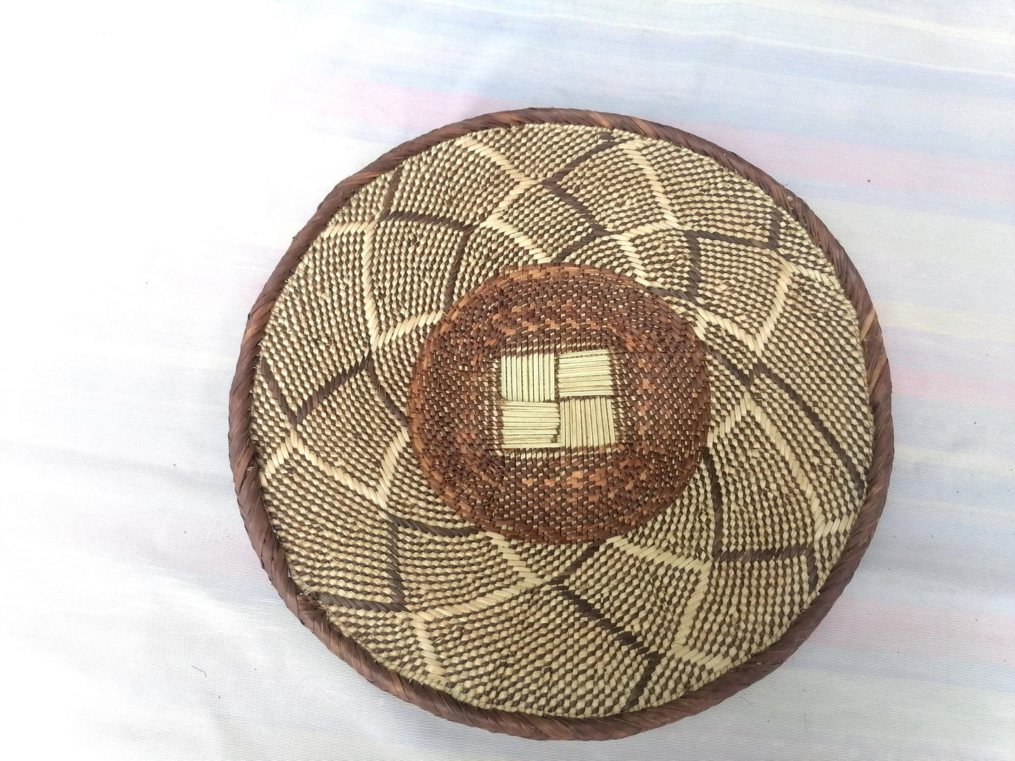 5 BINGA BASKET SET,  Coastal décor, boho style , wall basket set,  wall hanging decor , african  wall decor,  African Tonga baskets