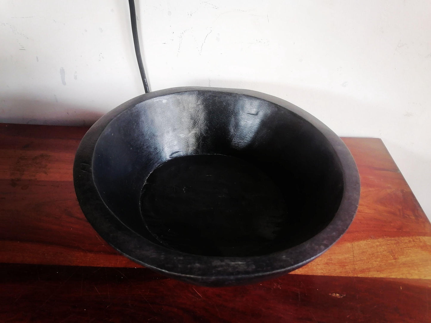 2 Vintage Round Bowls,  Antique Wooden Bowls ,  West African  bowls, handmade collectible, Rustic  Bowls, Primitive Vessels