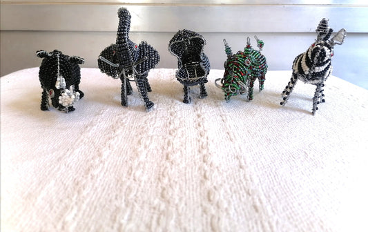 Beaded African Wildlife | African Beaded Animals | unique home décor | Bead and Wire Animals , Home gifts, home decor boho chic