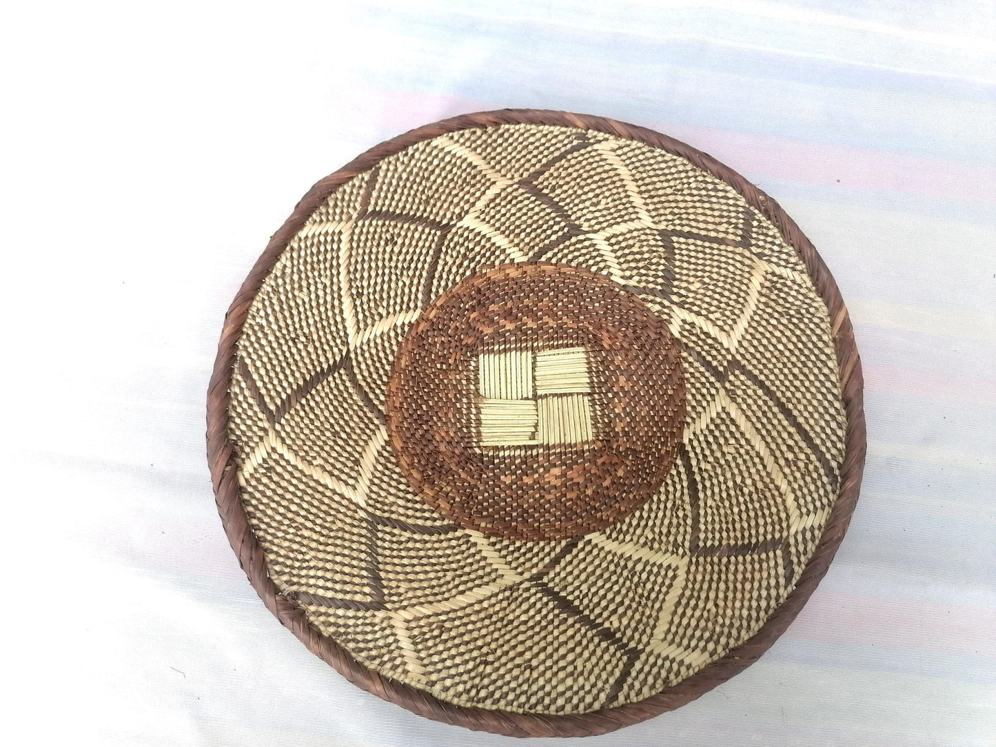 5 BINGA BASKET SET,  Coastal décor, boho style , wall basket set,  wall hanging decor , african  wall decor,  African Tonga baskets