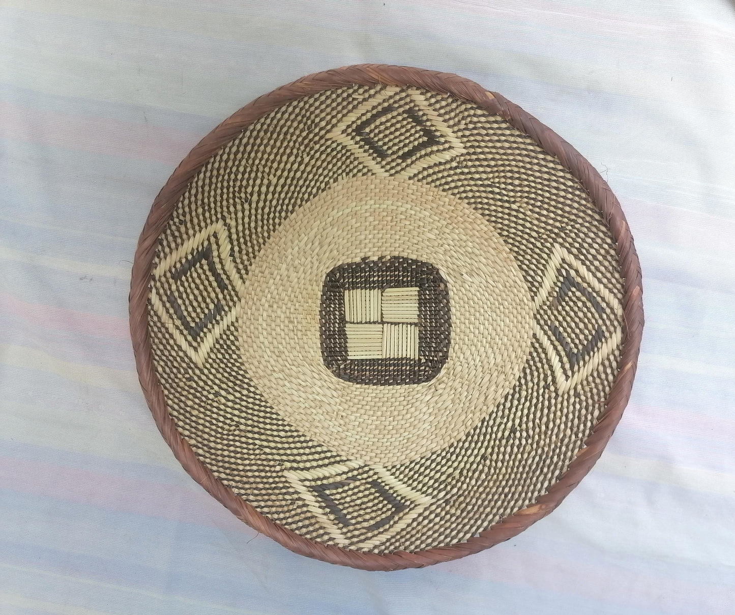 Authentic Binga Basket Set - Handwoven African Wall Decor, Set of 5