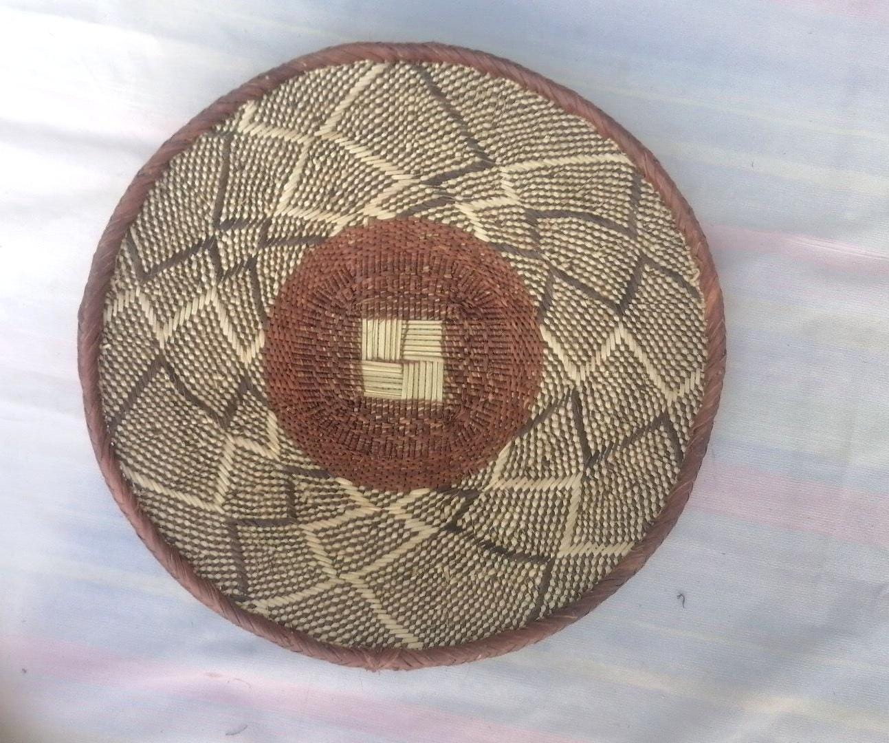 Authentic Binga Basket Set - Handwoven African Wall Decor, Set of 5