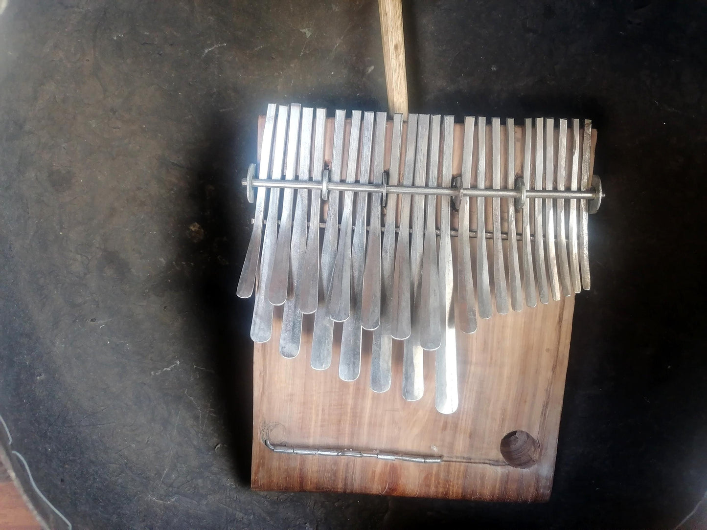 KALIMBA 24 KEYS MBIRA, wood musical instrument, Finger Piano, Thumb Piano , Dongonda Mbira with a calabash gourd to amplify sound