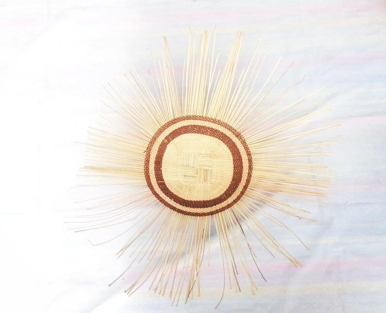 Authentic African Tonga Sun Baskets - Handwoven wall baskets (Set of 5)