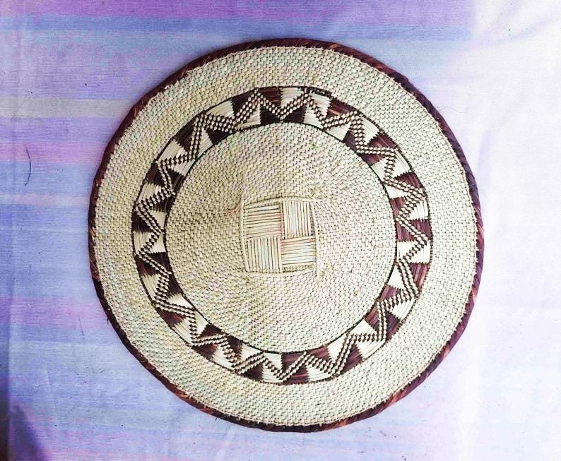 5 BINGA-KORB-SET, Küstendeko, Boho-Stil, Wandkorb-Set, Wandbehang-Deko, afrikanische Wanddeko, afrikanische Tonga-Körbe