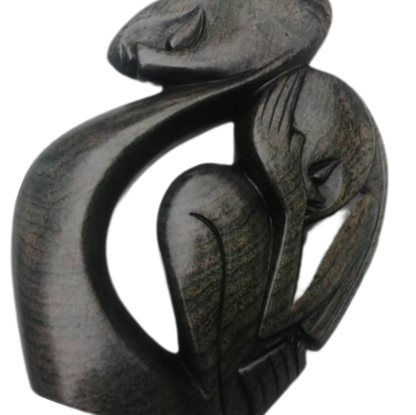 SHONA STONE SCULPTURE, abstract statue , golden serpentine stone, home decor statue, african statue, carving stone