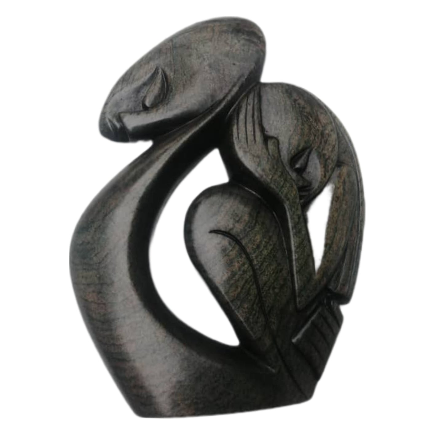 SHONA STONE SCULPTURE, abstract statue , golden serpentine stone, home decor statue, african statue, carving stone